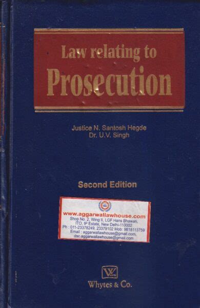Whytes Co S Law Relating To Prosecution In Volumes By N Santosh Hegde Uv Singh Edition