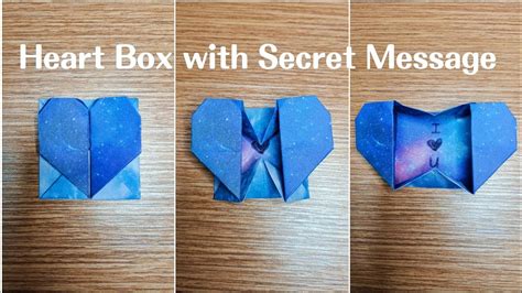 Easy Origami Heart Box With Secret Message Diy Envelope With Message