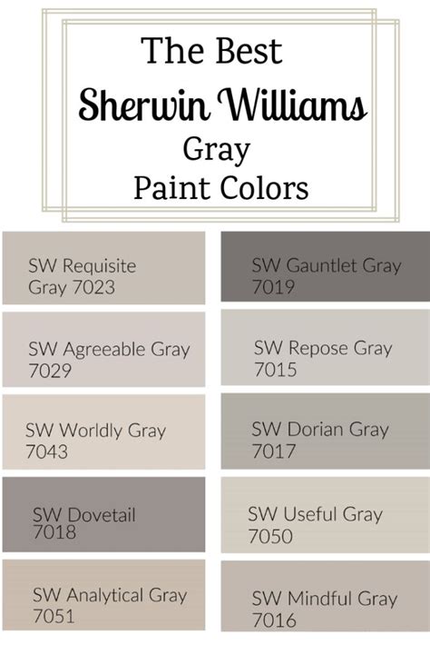 The best black paint colours for your home, that designers use. The Best Sherwin Williams Gray Paint Colors | Grey paint ...