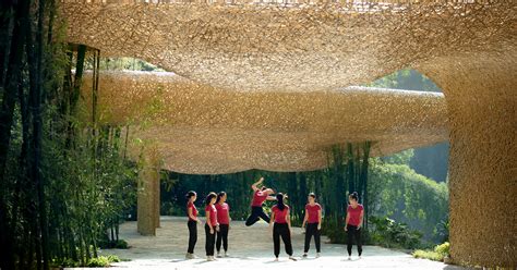 Lllab Introduces A Huge Bamboo Canopy To Beauty Spot In Yangshuo China