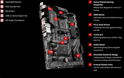 Msi msi b450 tomahawk max. MSI B450 TOMAHAWK MAX AMD Socket AM4 Motherboard at Ebuyer