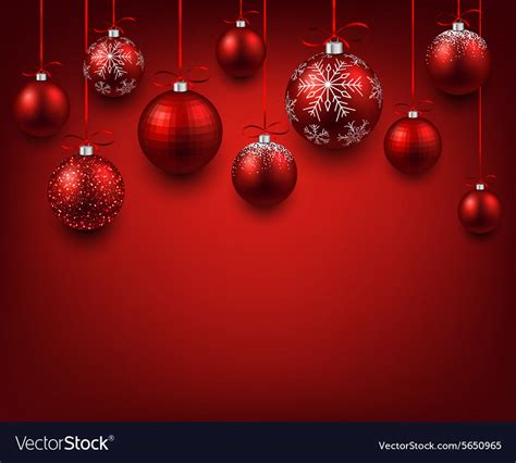 Arc Background With Red Christmas Balls Royalty Free Vector