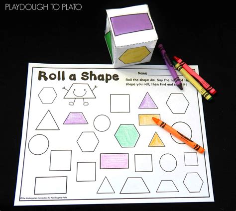 Roll And Color Shapes Playdough To Plato Playdough To Plato Color