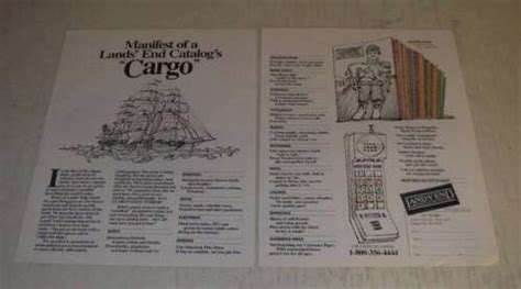 1989 Lands End Fashion Ad Manifest Of A Lands End Catalogs Cargo