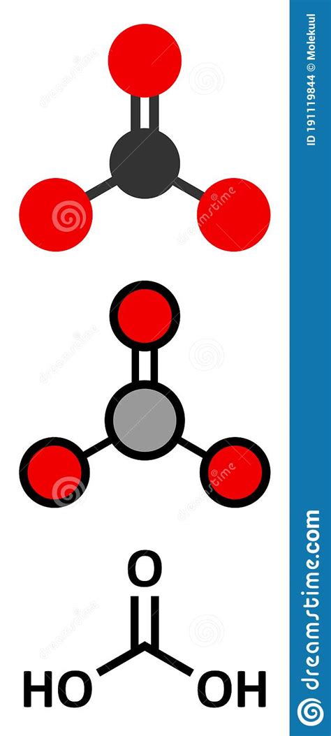 Carbonic Acid Molecule Formed When Carbon Dioxide Is Dissolved In