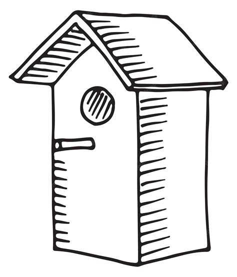 Premium Vector Birdhouse Sketch Wooden Bird Box Sketch Drawing