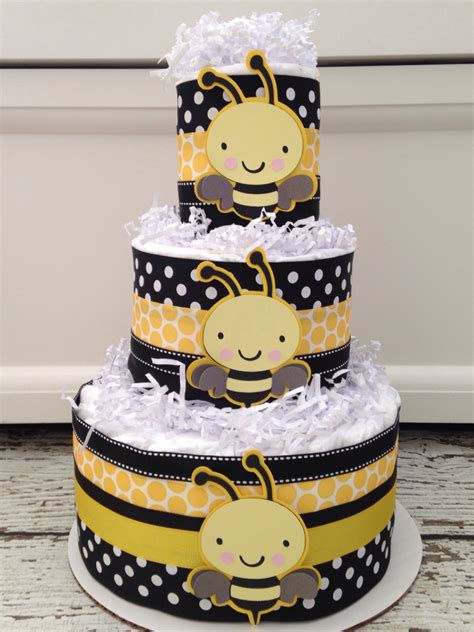 Another popular theme with baby showers and cakes are the honeycombs and bees. Designer Bumble Bee Baby Shower Diaper Cake Bee Theme Baby