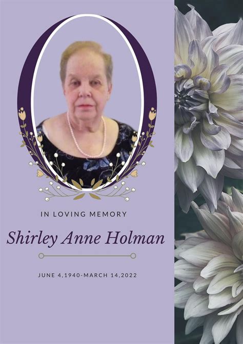 S Anne Holman Obituary Assiniboia Sk