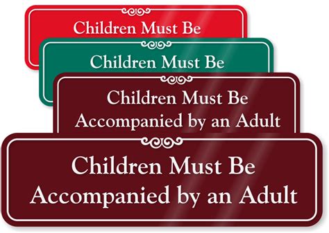 Accompaniment, for reasons of propriety, of young unmarried people by an older or married person. Adult Supervision Required Pool Signs