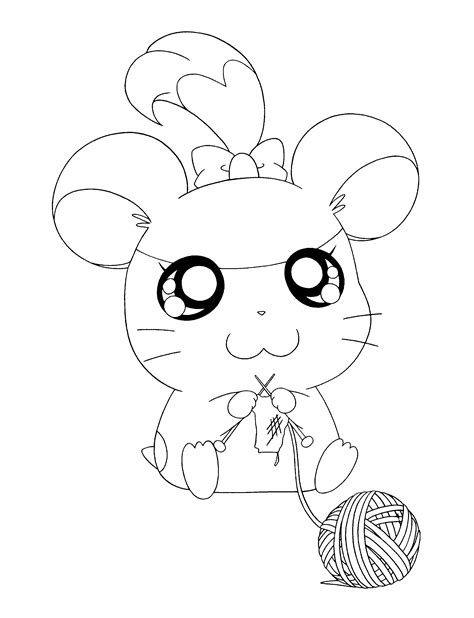 Hamtaro Coloring Page Tv Series Coloring Page