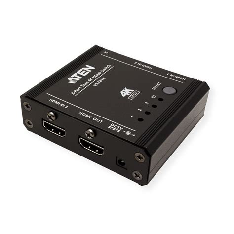 Aten Vs381b Hdmi Switch Mit 3 Ports True 4k Secomp Austria