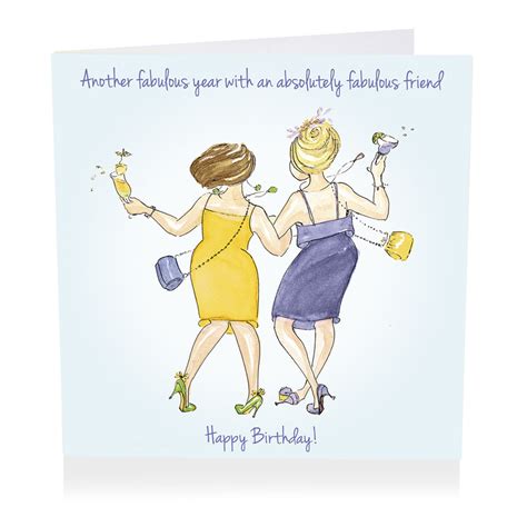 Absolutely Fabulous Friend Happy Birthday Card Karenza Paperie