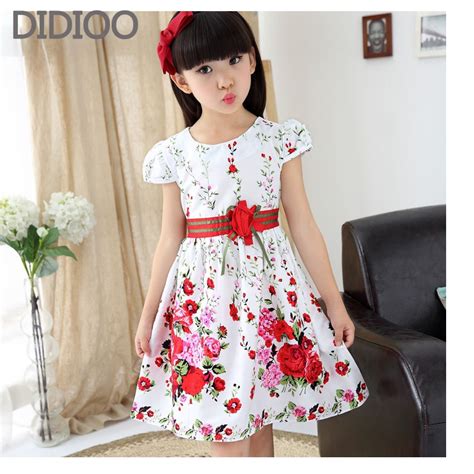 Summer Girls Dresses Didioo Cotton Brand Children Clothing