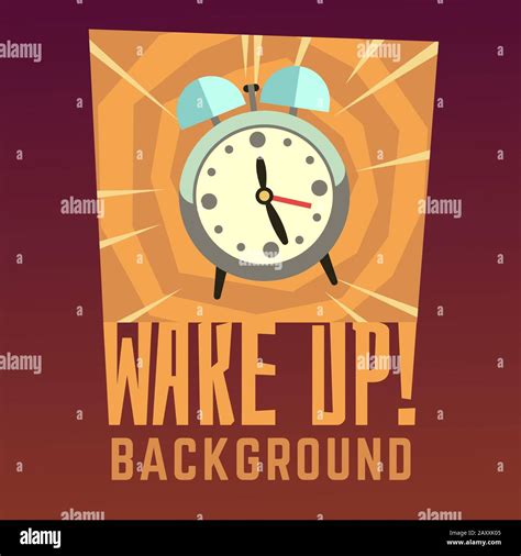 wake up vector background wake up clock morning alarm wake up time wake up poster reminder