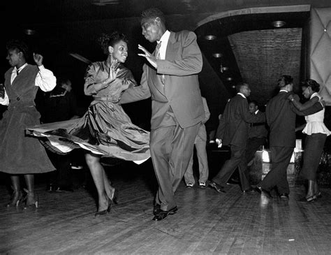 Awesome African American Couple Swing Dancing Lindyhop Dance