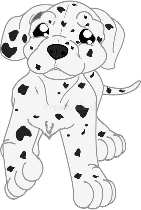 Cute Cartoon Dalmatian Dog Stock Vector Illustration Of Animal 88457599