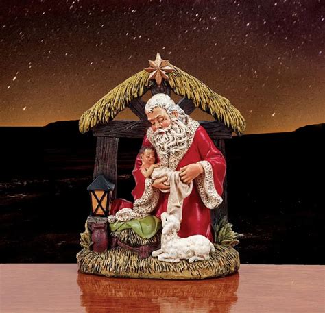 Picture Of Santa Holding Baby Jesus Nativity Picturemeta
