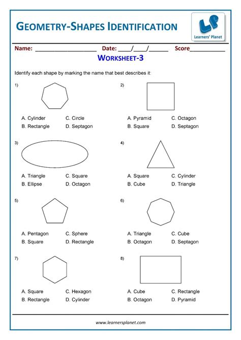 3rd grade geometry questions answers