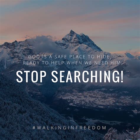 Stop Searching Embrace Freedom