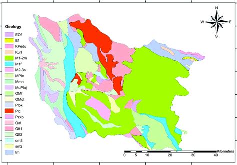 Geological Map Of The Study Area Geological Survey Of Iran