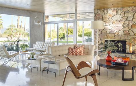 Wallpaper Design Living Room Interior Ca Palm Springs