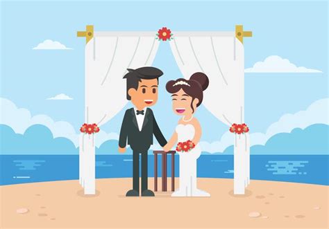 Beach Wedding Ceremony Illustration 156248 Vector Art at Vecteezy