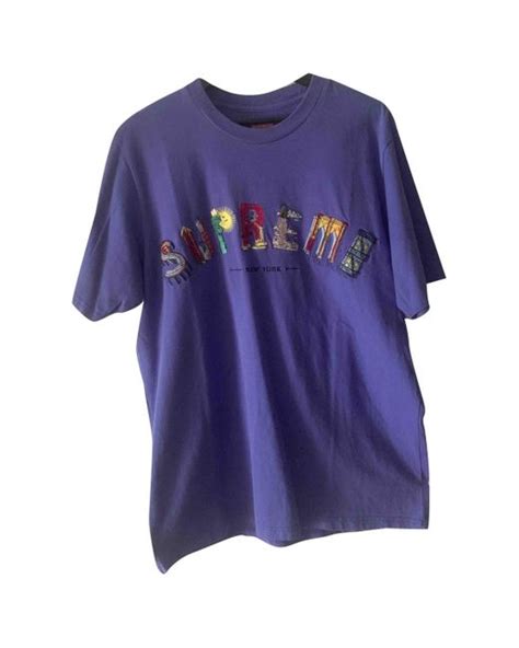 Supreme Purple Cotton T Shirt For Men Lyst