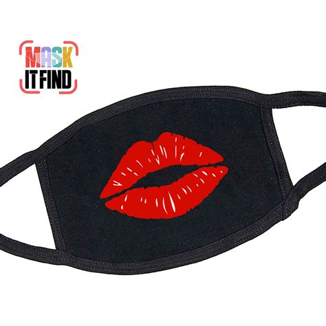 1pc Red Lips Face Mask Reusable Face Mask W One Filter Etsy