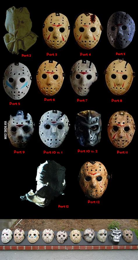 All The Masks Of Jason Voorhees Friday The 13th Franchise 9gag
