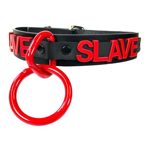 red bondage collar slave leather bdsm choker slut collar leash adult kinky ebay