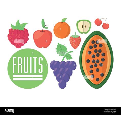 Fruits Food Nutrition Diet Healthy Stock Vector Image And Art Alamy