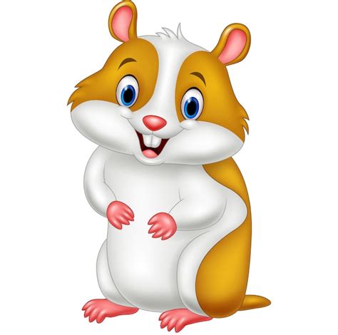 Niedlicher Hamster Cartoon Premium Vektor
