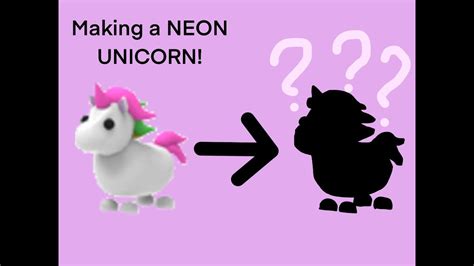 I Made A Neon Unicorn In Adopt Me Youtube