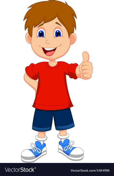 Download 13000+ royalty free boy cartoon eye vector images. Cartoon boy giving you thumbs up Royalty Free Vector Image