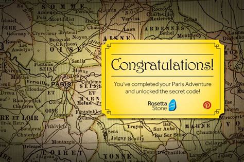 Congratulations! You've completed your Paris Adventure and unlocked the ...