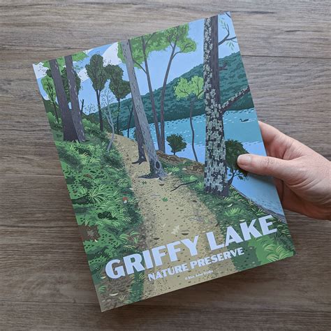 Griffy Lake Nature Preserve Art Print Blue Aster Studio