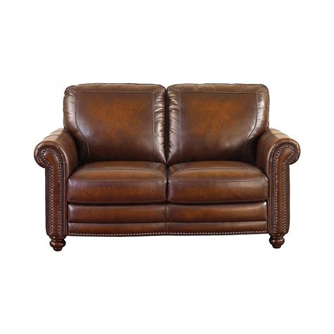 Hamilton Love Seat From Bassett Furniture Love Seat Brown Leather