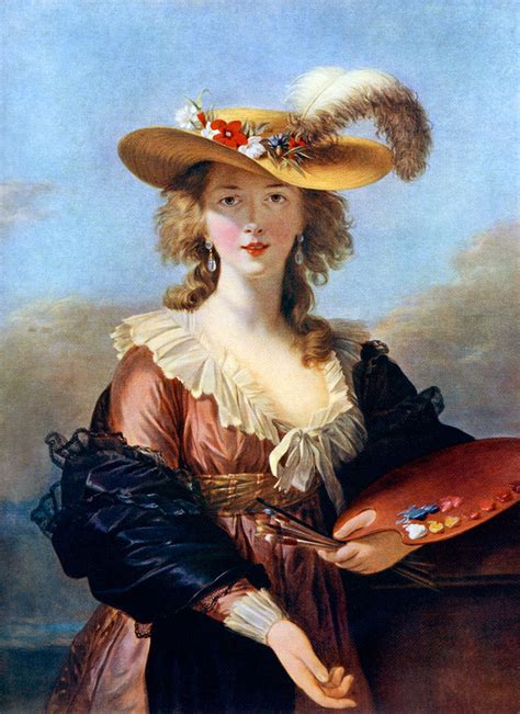 Self Portrait In A Straw Hat Von Elisabeth Louise Vigee Lebrun