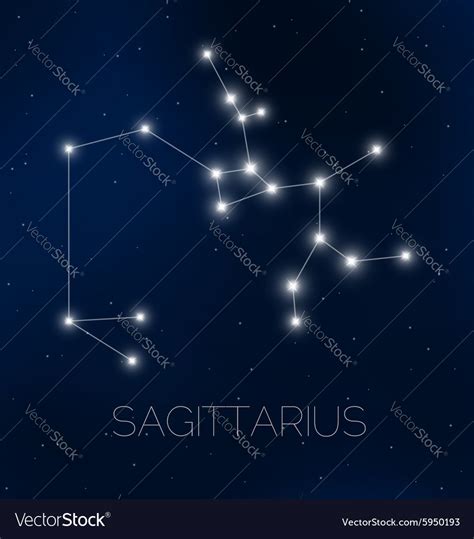 Sagittarius Constellation Royalty Free Vector Image