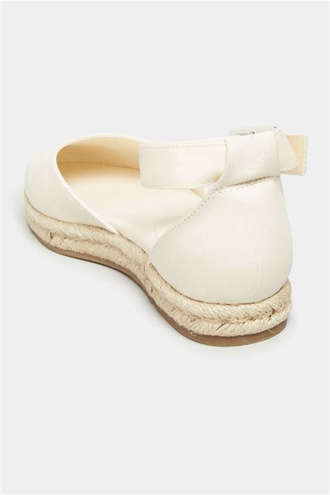 Lts White Closed Toe Espadrilles In Standard D Fit Long Tall Sally
