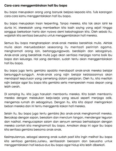 Karangan Bahasa Melayu Tahun Contoh Karangan Tahun Semakan My Xxx Hot Girl