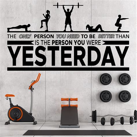 20 X 35 In Motivational Inspirational Gym Wall Decals Workout Fitness