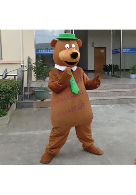Yogi Bear Mascot Costume Cartoon Theme Fancy Dress Carnival Halloween