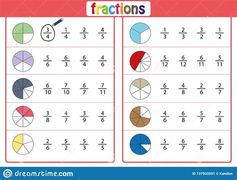 These can be printed out and used right away. Fractions For Kids Worksheets | Worksheets Free Download