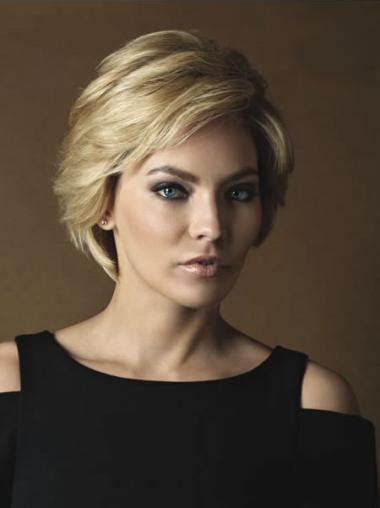 See more ideas about hair styles, short hair styles, hair cuts. No-Fuss 9" Short Monofilament Layered Straight Blonde Best ...