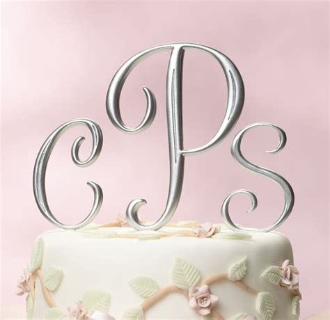 Wedding Cakes Monogram Wedding Cake Toppers Monogram Wedding Cake