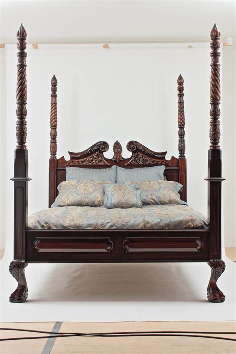 Four Poster Canopy Queen Bed Laurel Crown Furniture
