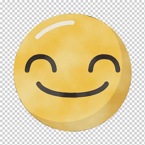 Emoticon Smiley Feliz Icono De Emoción Acuarela Pintura Tinta