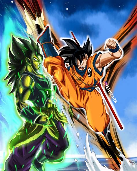 Goku Vs Broly By Q10mark On Deviantart Dragon Ball Super Anime