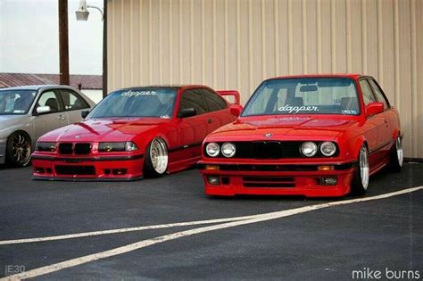Bmw E36 3 Series Red Slammed And E30 3 Series Red Bmw Sport Bmw Red Bmw